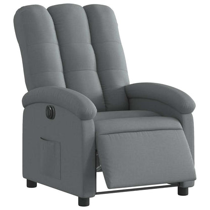Poltrona Elettrica Reclinabile Grigio Scuro in Tessuto | homemem39