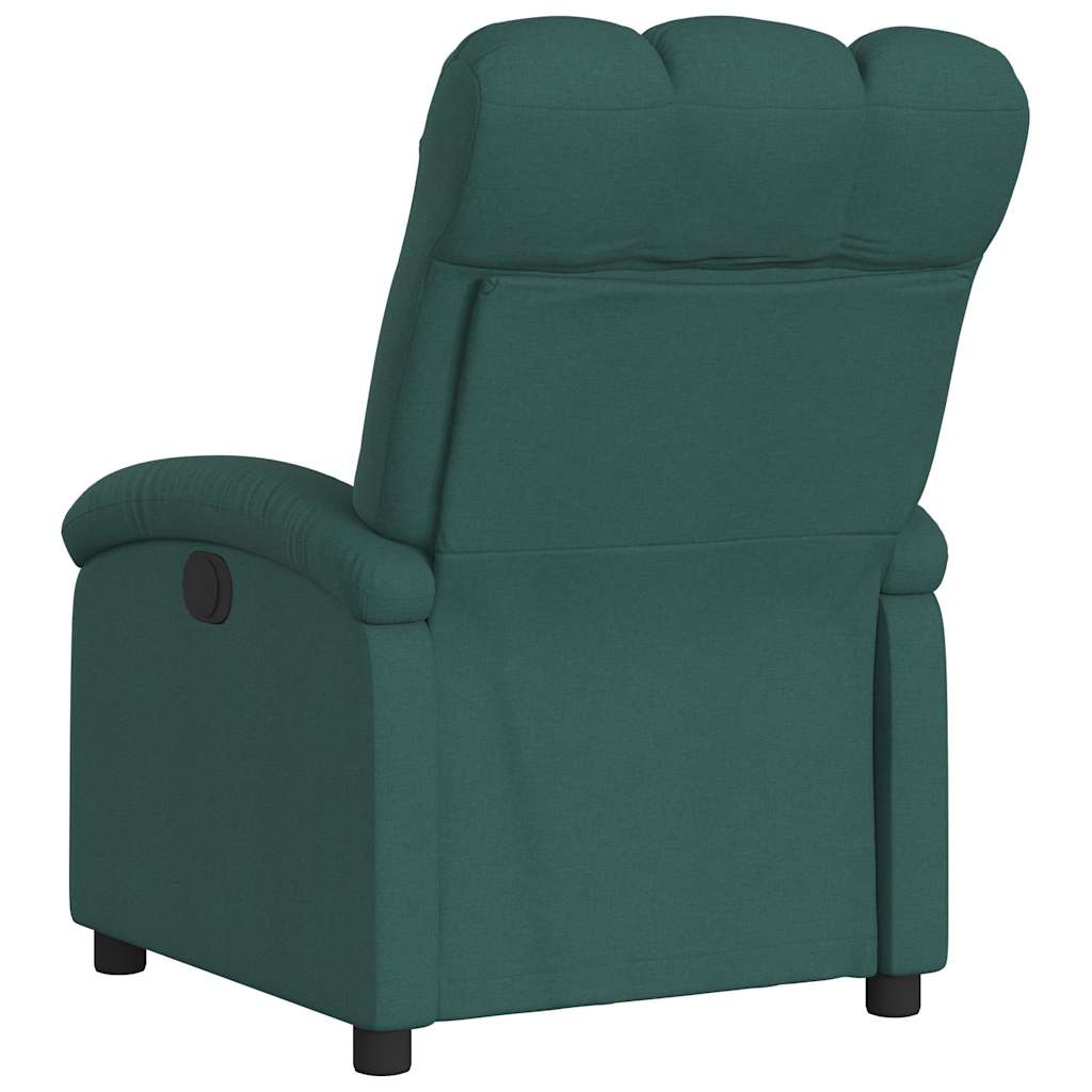 Poltrona Elettrica Reclinabile Verde Scuro in Tessuto | homemem39