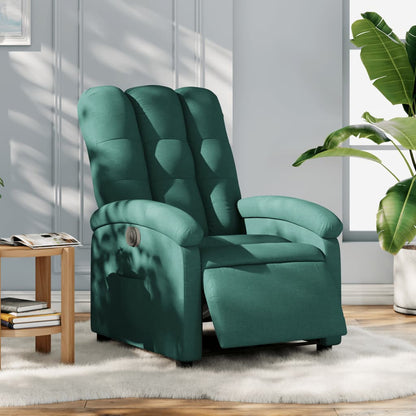 Poltrona Elettrica Reclinabile Verde Scuro in Tessuto | homemem39