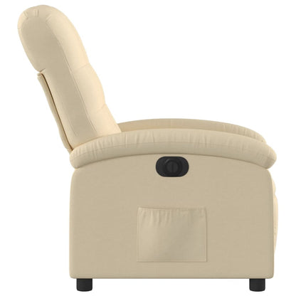 Poltrona Elettrica Reclinabile Crema in Tessuto | homemem39