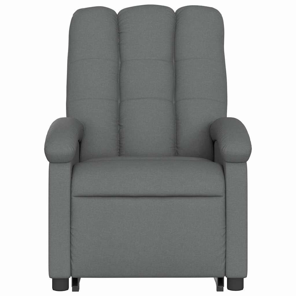 Poltrona Alzapersona Massaggi Reclinabile Grigio Scuro Tessuto | homemem39