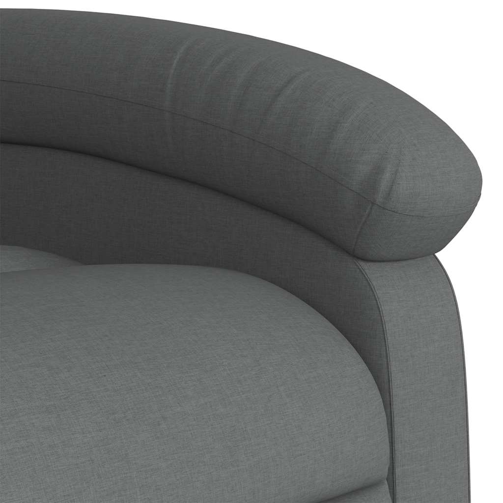 Poltrona Alzapersona Massaggi Reclinabile Grigio Scuro Tessuto | homemem39