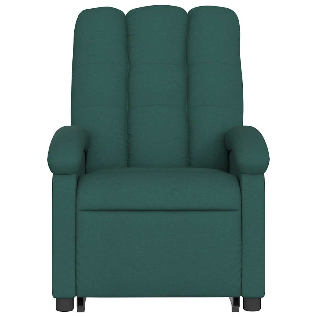 Poltrona Alzapersona Massaggiante Verde Scuro in Tessuto | homemem39