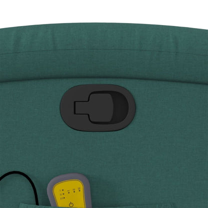 Poltrona Alzapersona Massaggiante Verde Scuro in Tessuto - homemem39