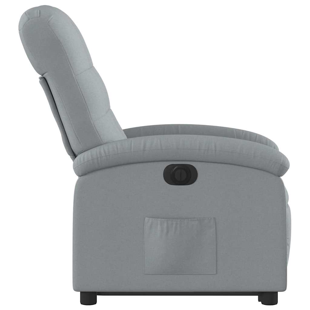 Poltrona Reclinante Alzapersona Elettrica Grigio Chiaro Tessuto | homemem39