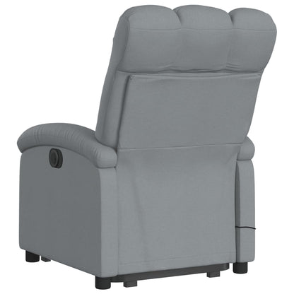 Poltrona Alzapersona Massaggi Elettrica Grigio Chiaro Tessuto | homemem39