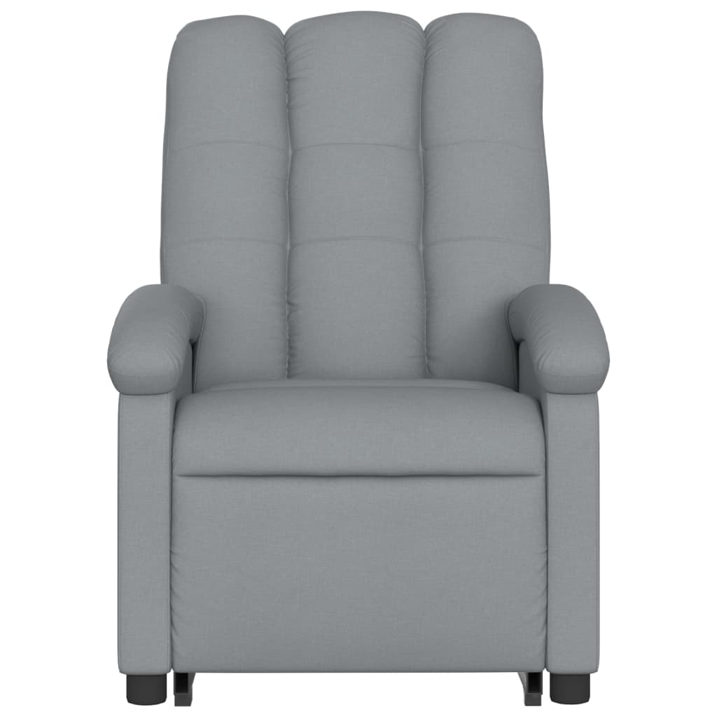 Poltrona Alzapersona Massaggi Elettrica Grigio Chiaro Tessuto | homemem39
