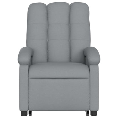 Poltrona Alzapersona Massaggi Elettrica Grigio Chiaro Tessuto | homemem39