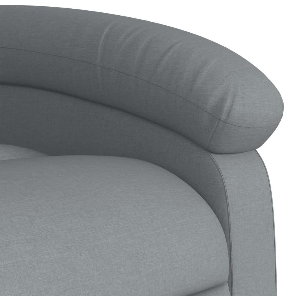 Poltrona Alzapersona Massaggi Elettrica Grigio Chiaro Tessuto | homemem39