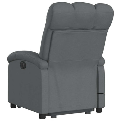 Poltrona Alzapersona Massaggi Elettrica Grigio Scuro Tessuto | homemem39