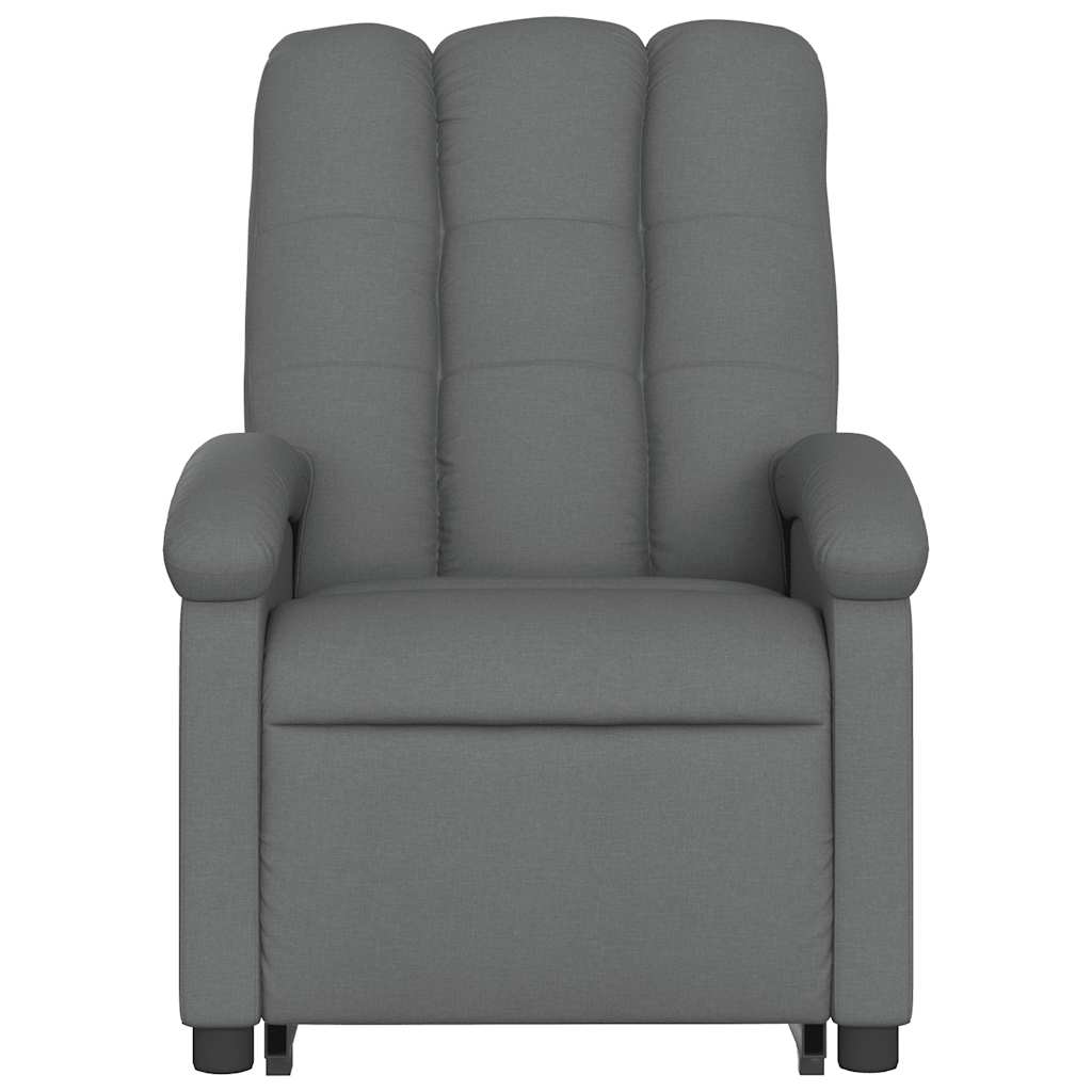 Poltrona Alzapersona Massaggi Elettrica Grigio Scuro Tessuto | homemem39