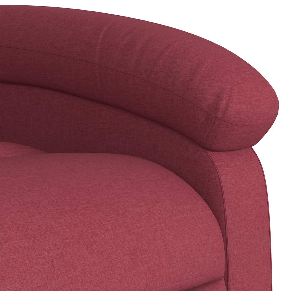 Poltrona Alzapersona Massaggiante Elettrica Rosso Vino Tessuto | homemem39