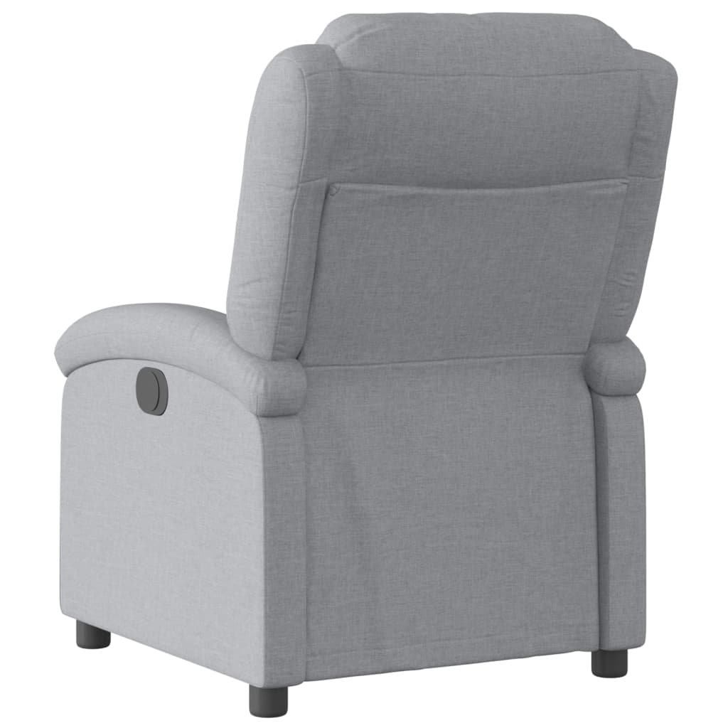 Poltrona Elettrica Reclinabile Grigio Chiaro in Tessuto | homemem39