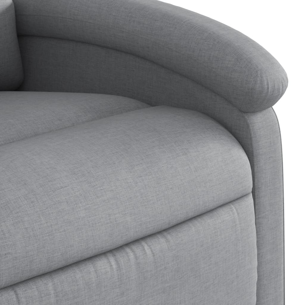 Poltrona Elettrica Reclinabile Grigio Chiaro in Tessuto | homemem39