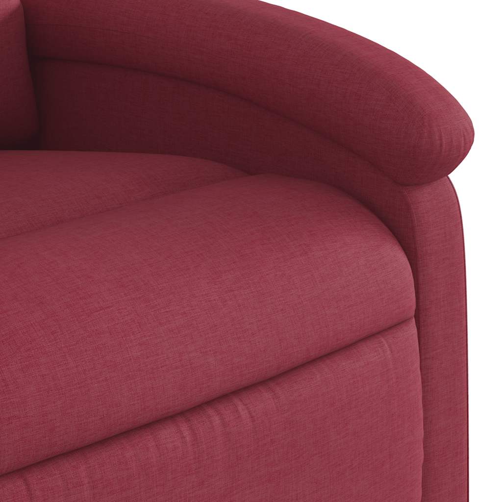 Poltrona Elettrica Reclinabile Rosso Vino in Tessuto | homemem39