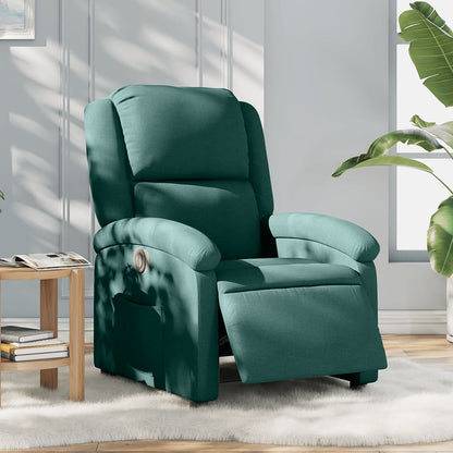 Poltrona Elettrica Reclinabile Verde Scuro in Tessuto | homemem39