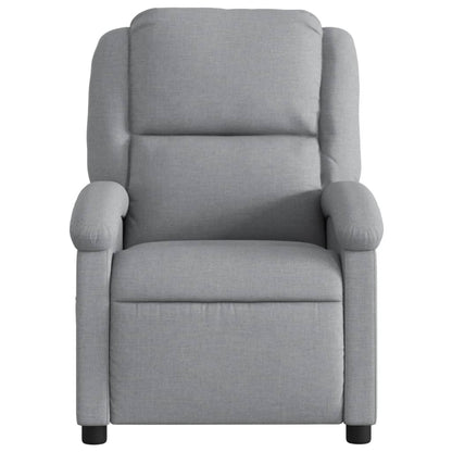 Poltrona Reclinabile Massaggio Elettrica Grigio Chiaro Tessuto - homemem39