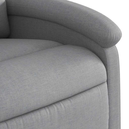 Poltrona Reclinabile Massaggio Elettrica Grigio Chiaro Tessuto | homemem39