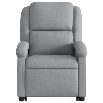 Poltrona Alzapersona Reclinabile Grigio Chiaro in Tessuto | homemem39