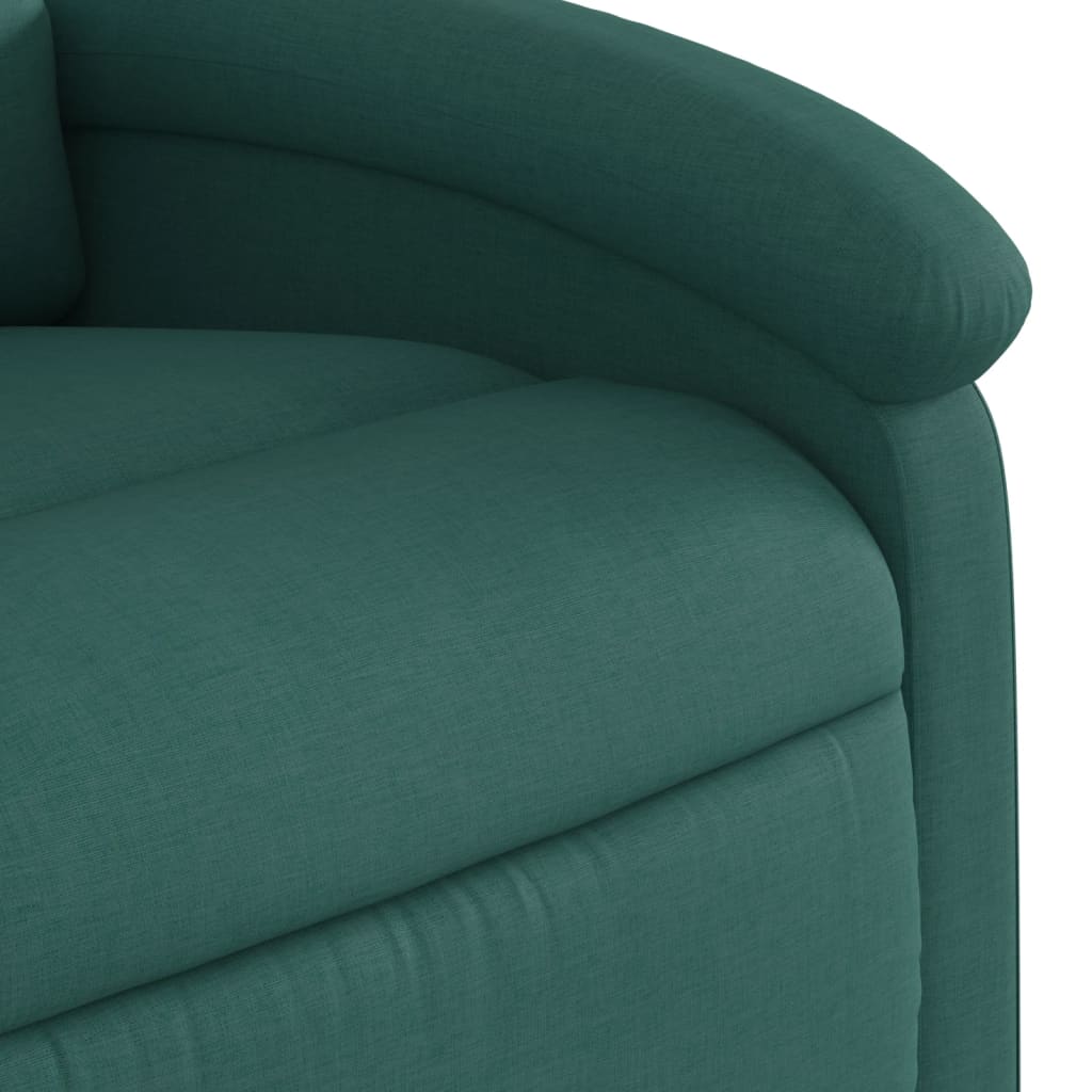 Poltrona Alzapersona Reclinabile Verde Scuro in Tessuto | homemem39