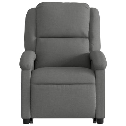 Poltrona Alzapersona Massaggi Reclinabile Grigio Scuro Tessuto - homemem39