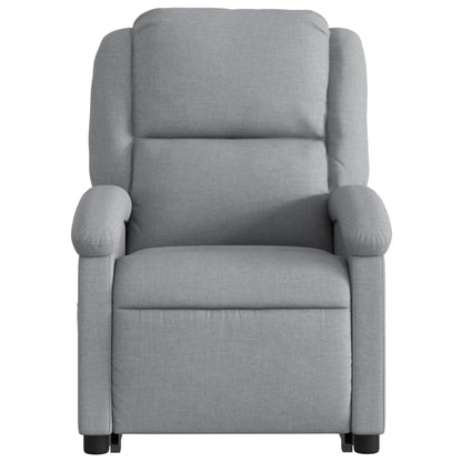Poltrona Alzapersona Massaggi Elettrica Grigio Chiaro Tessuto - homemem39