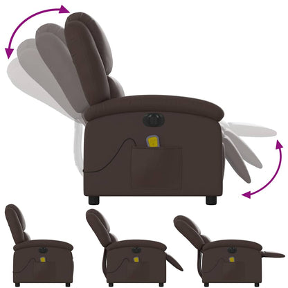 Poltrona Massaggiante Elettrica Marrone in Similpelle | homemem39
