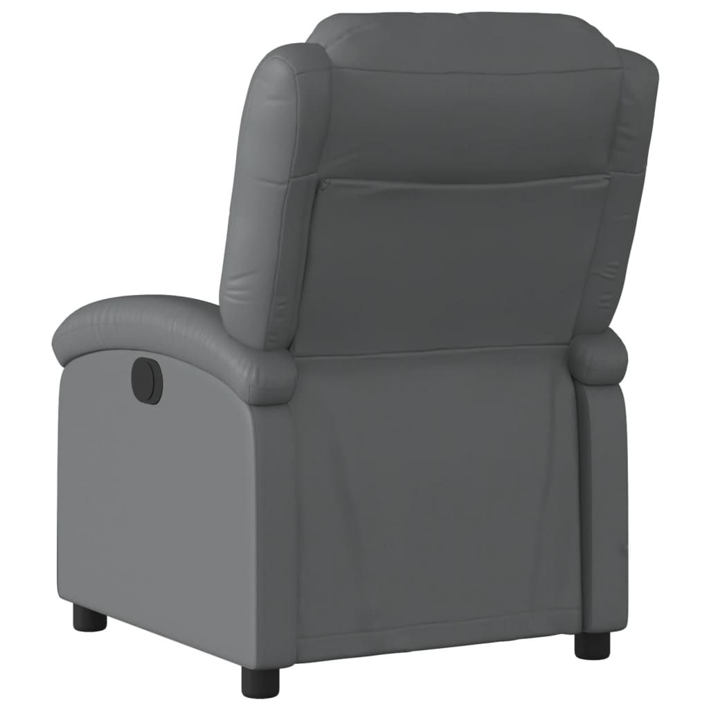 Poltrona Massaggiante Elettrica Reclinabile Grigio Similpelle - homemem39