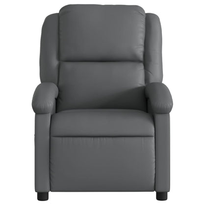 Poltrona Massaggiante Elettrica Reclinabile Grigio Similpelle - homemem39