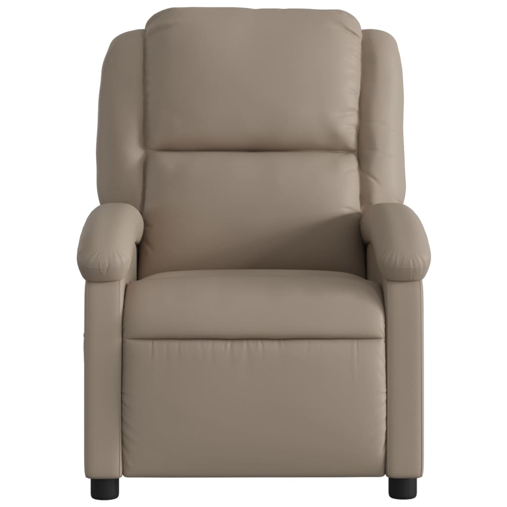Poltrona Reclinabile Massaggio Elettrica Cappuccino Similpelle - homemem39