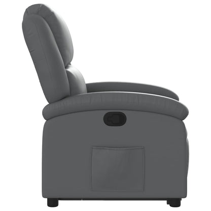 Poltrona Alzapersona Reclinabile Grigio in Similpelle | homemem39