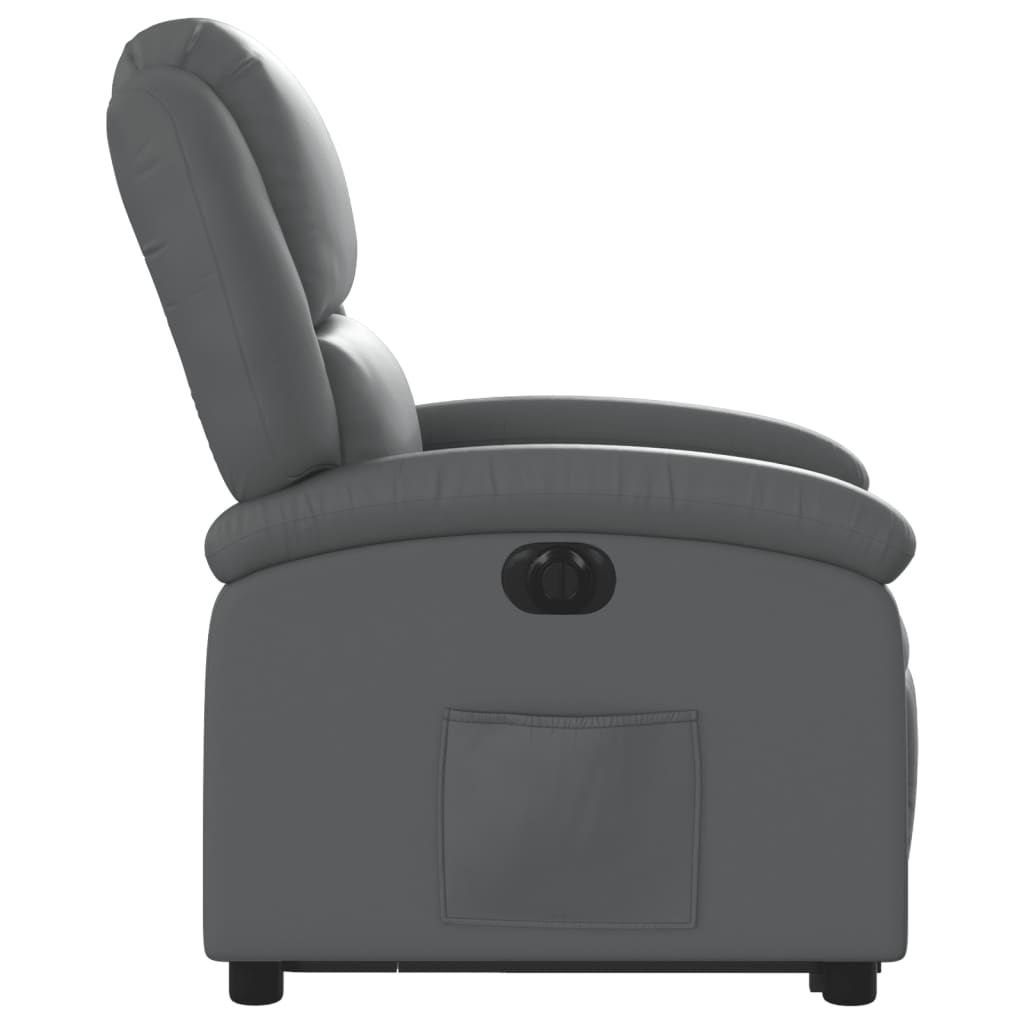 Poltrona Alzapersona Reclinabile Grigio in Similpelle | homemem39