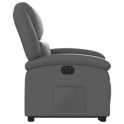 Poltrona Alzapersona Reclinabile Grigio in Similpelle | homemem39