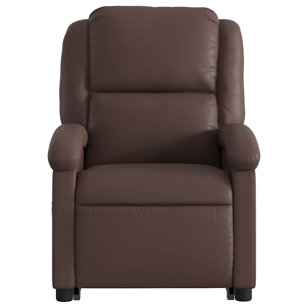 Poltrona Alzapersona Elettrica Reclinabile Marrone Similpelle | homemem39