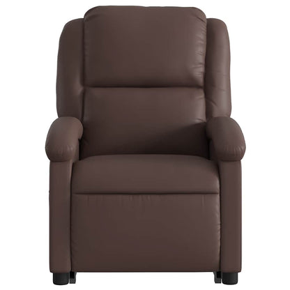 Poltrona Alzapersona Elettrica Reclinabile Marrone Similpelle | homemem39