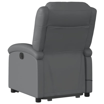 Poltrona Alzapersona Elettrica Reclinabile Grigio in Similpelle | homemem39