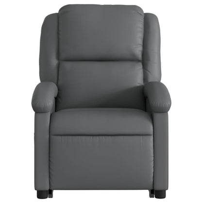 Poltrona Alzapersona Elettrica Reclinabile Grigio in Similpelle - homemem39