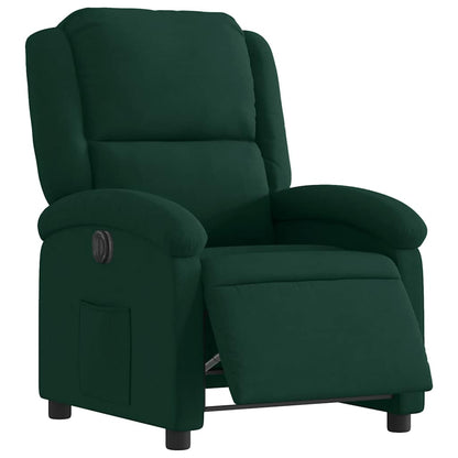Poltrona Elettrica Reclinabile Verde Scuro in Vera Pelle | homemem39
