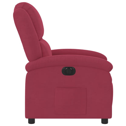 Poltrona Elettrica Reclinabile Rosso Vino in Tessuto | homemem39