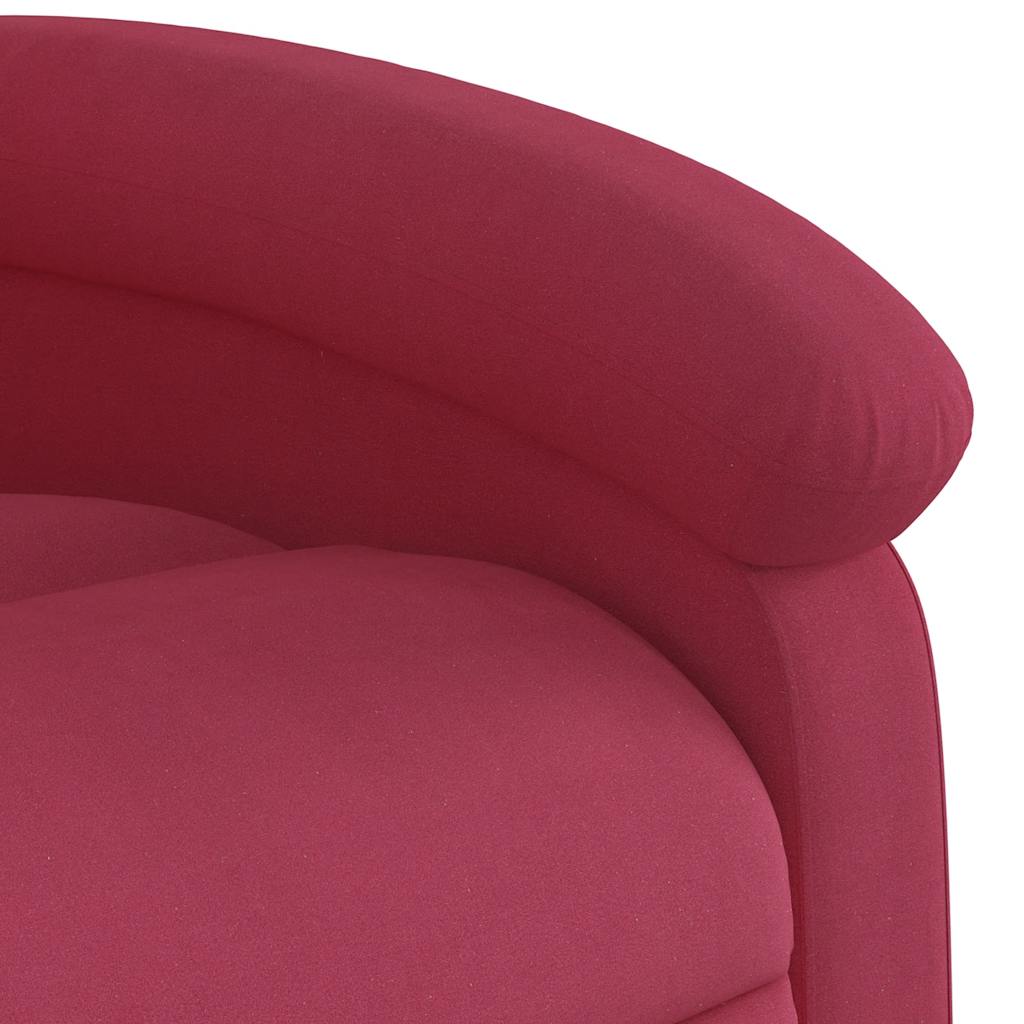 Poltrona Elettrica Reclinabile Rosso Vino in Tessuto | homemem39