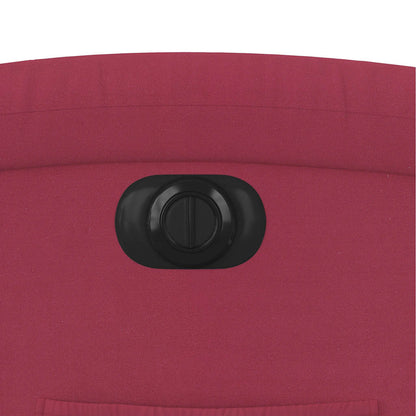 Poltrona Elettrica Reclinabile Rosso Vino in Tessuto - homemem39