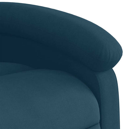 Poltrona Reclinabile Elettrica Blu in Velluto