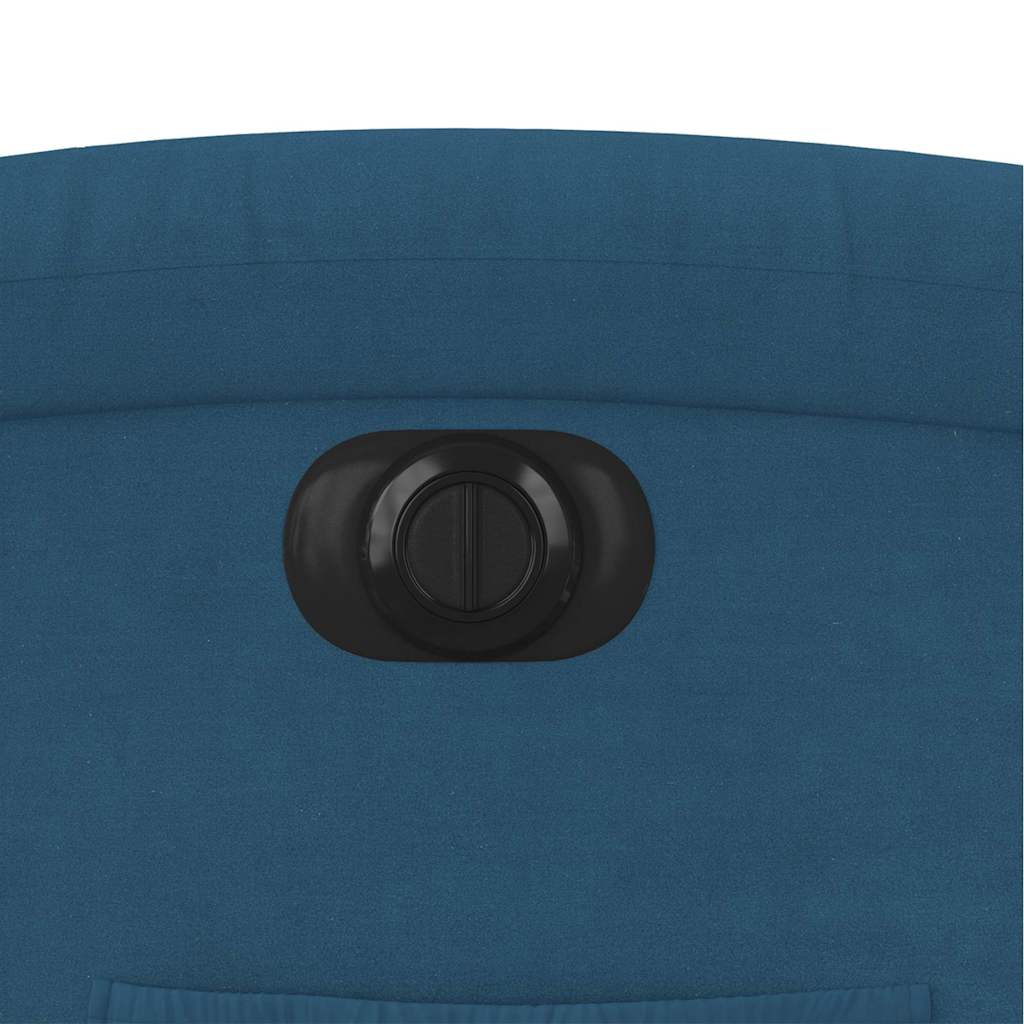 Poltrona Reclinabile Elettrica Blu in Velluto - homemem39