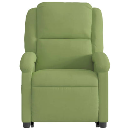 Poltrona Alzapersona Reclinabile Verde Chiaro in Velluto