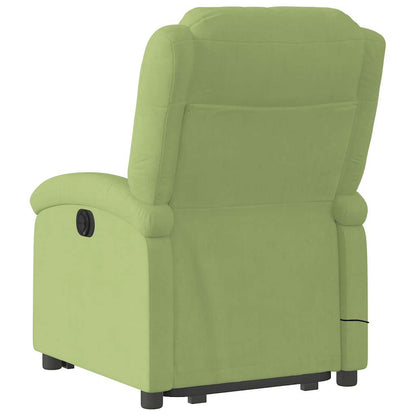 Poltrona Alzapersona Reclinabile Verde Chiaro in Velluto