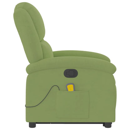 Poltrona Alzapersona Reclinabile Verde Chiaro in Velluto