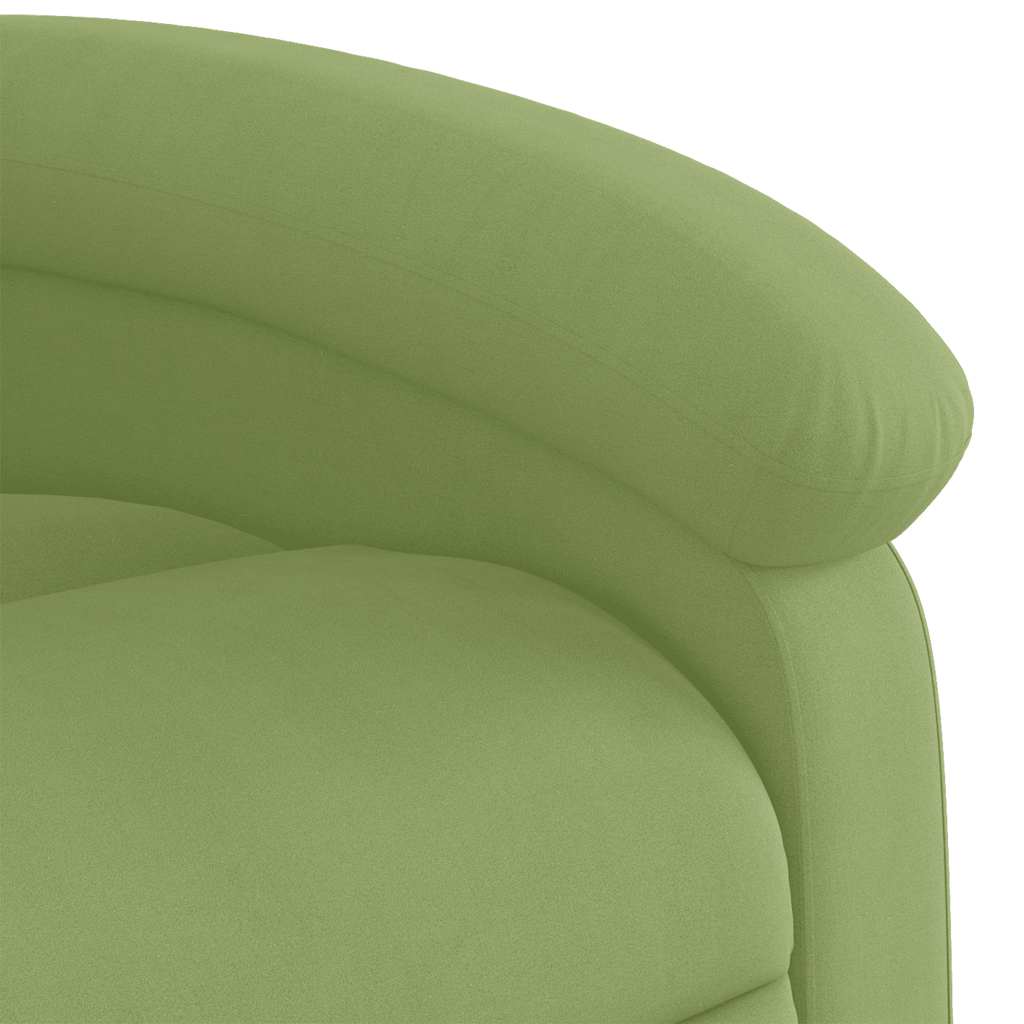 Poltrona Alzapersona Reclinabile Verde Chiaro in Velluto