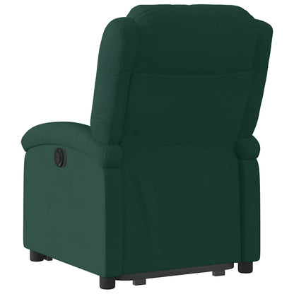 Poltrona Alzapersona Reclinabile Elettrica Verde Scuro Velluto | homemem39