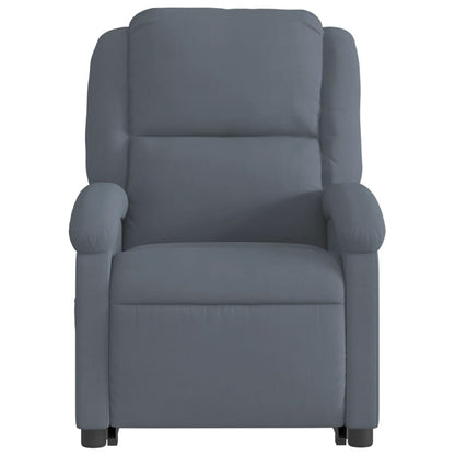 Poltrona Alzapersona Massaggio Elettrica Grigio Scuro Velluto - homemem39