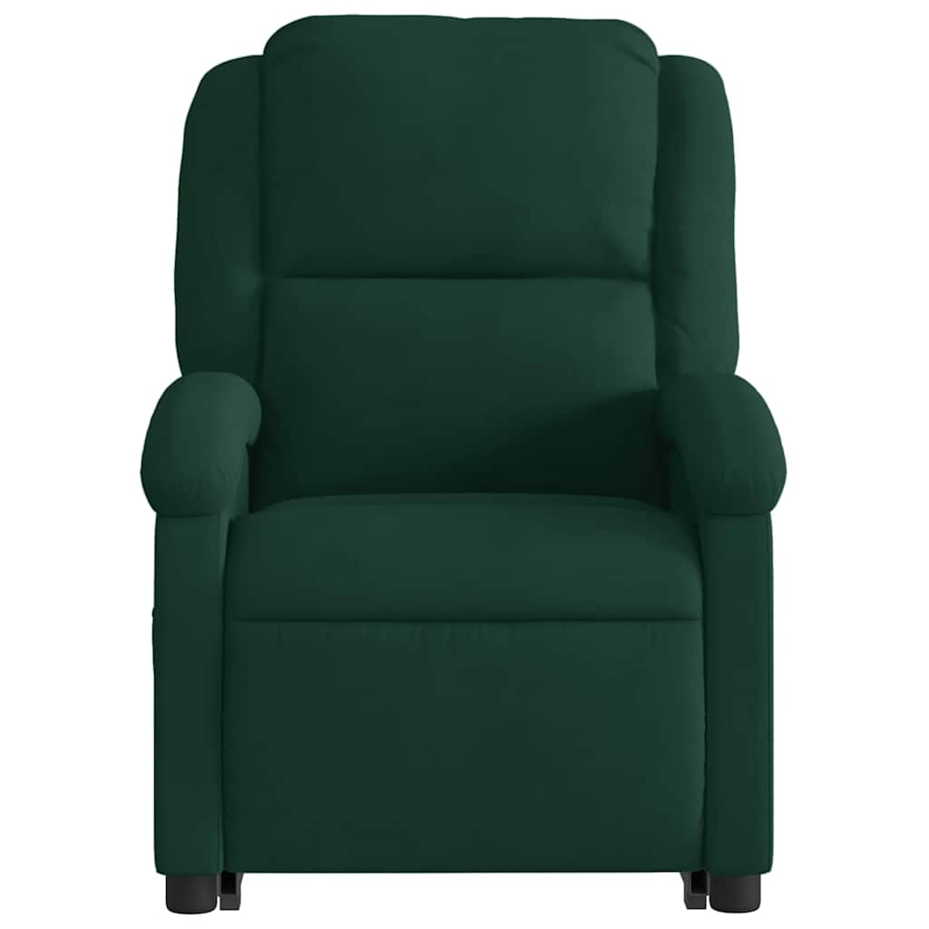 Poltrona Alzapersona Massaggiante Elettrica Verde Scuro Velluto | homemem39